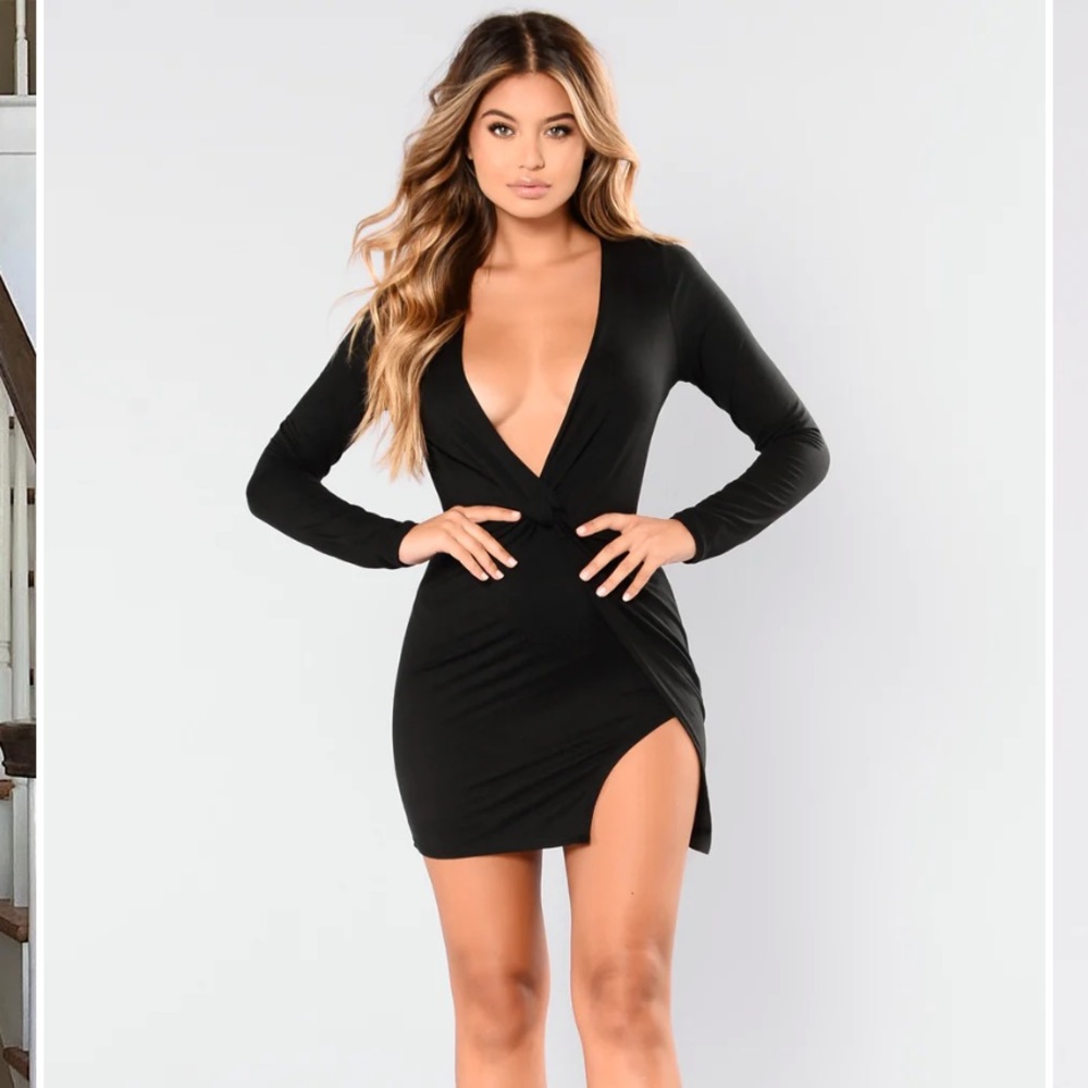 Fashion Nova Sugar Frenzy Black Mini Dress